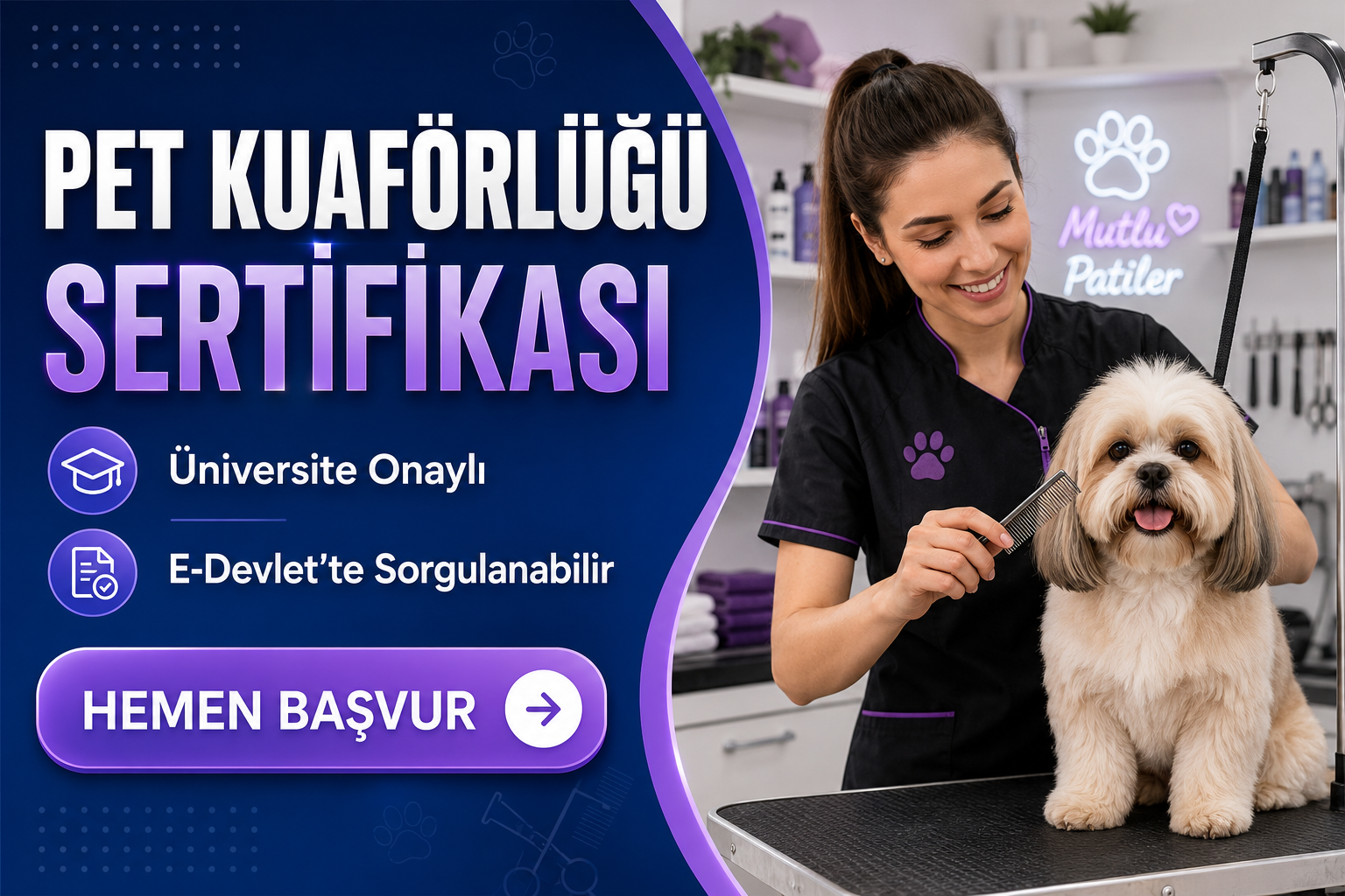 Pet Kuaförlüğü Sertifikası Üniversite Onaylı E-Devlette Sorgulanabilir